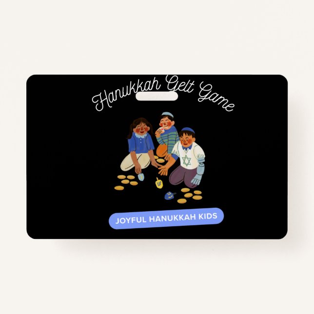 Joyful Hanukkah Kids Badge (Back)