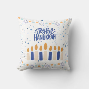 Joyful Hanukkah Throw Pillow