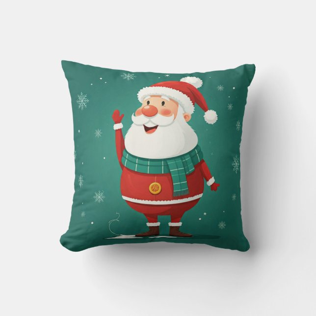  Joyful "Happy Christmas" Pillow: Festive Co Throw Pillow (Front)
