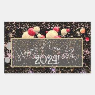 Joyful happy new year 2-24 banner sticker