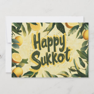 🌿🍋Joyful Harvest: A Sukkot Blessing card