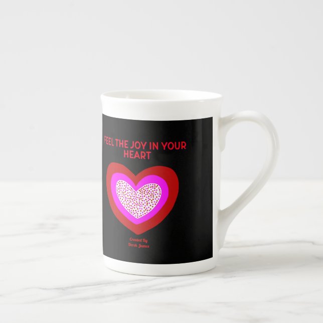 Joyful Heart Bone China Mug (Right)