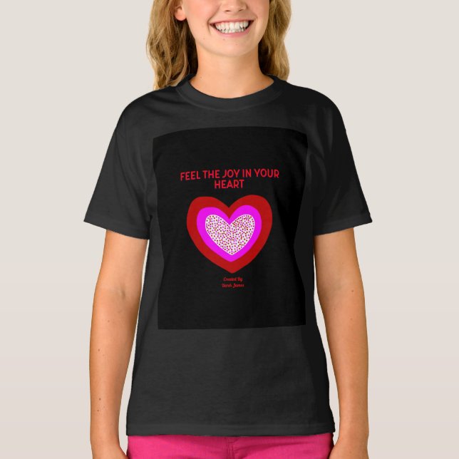 Joyful Heart Girls Black Basic T Shirt (Front)