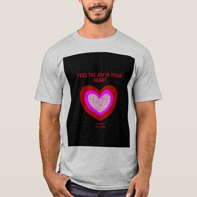 Joyful Heart Men's Grey Basic T Shirt (Front)