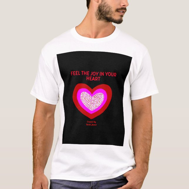 Joyful Heart Men's White Basic T Shirt (Front)