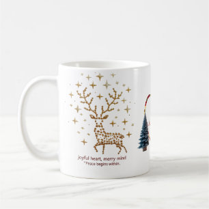 Joyful Heart Merry Mind Christmas Mug   Minimalist
