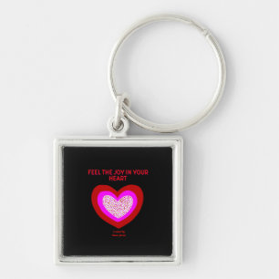 Joyful Heart Premium Square Keychain