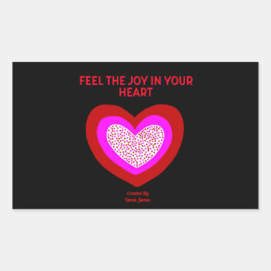 Joyful Heart Rectangle Sticker