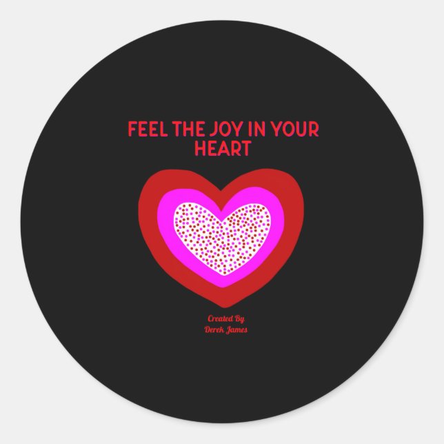 Joyful Heart Round Sticker (Front)
