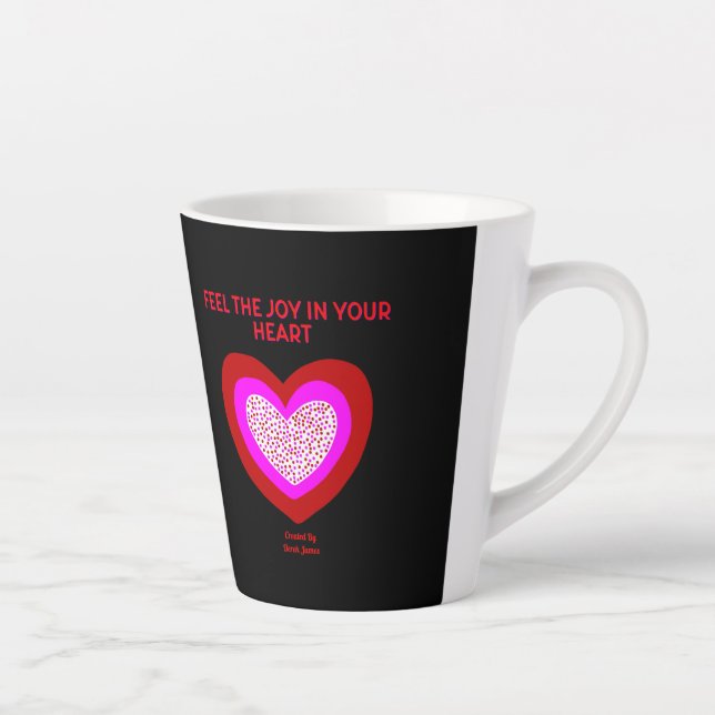 Joyful Heart Small Latte Mug (Right)