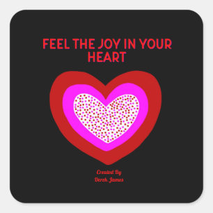 Joyful Heart Square Sticker