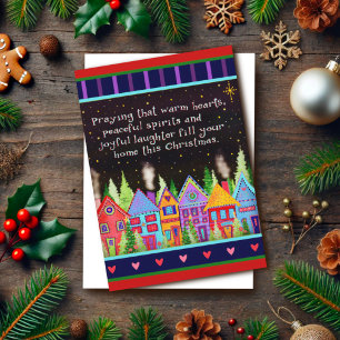 Joyful Hearts Neighborhood Village Christmas Card