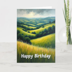 Joyful Hills Birthday Card