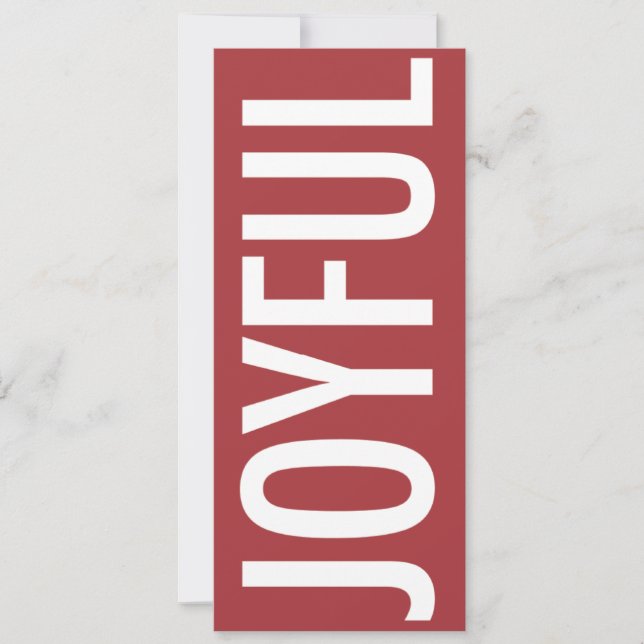 JOYFUL Holiday Card, Large Size, Flat Personalized Card (Front)