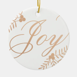 Joyful Holiday Ceramic Ornament