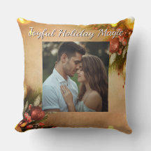 Joyful Holiday Magic Pillow Christmas Throw