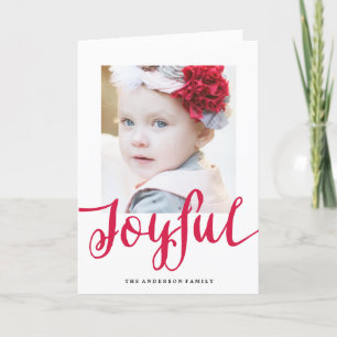 Joyful   Holiday Photo Greeting Card
