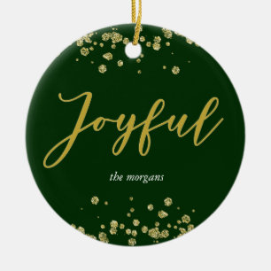 Joyful Holiday Photo Ornament