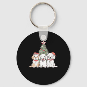 Joyful Holiday Pups  Keychain