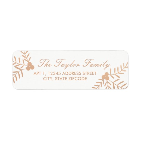 Joyful Holiday Return Address Label