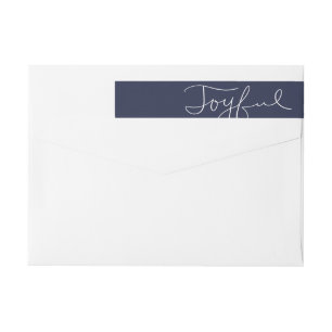 Joyful holiday wrap around return address label