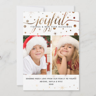 JOYFUL Holidays   Colour-Matching Script Typograph Holiday Card