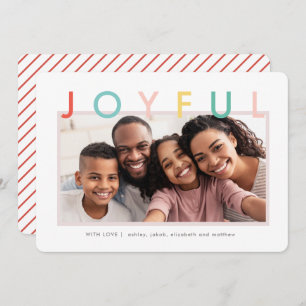 Joyful Holidays Modern Simple Colourful Holiday Card