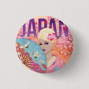Joyful in Japan 1 Inch Round Button
