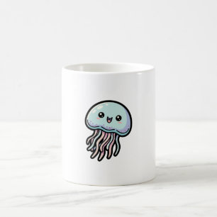 Joyful Jellyfish – Cute Kawaii Illustration Coffee Mug