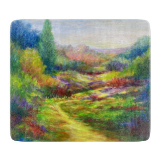 Joyful Journey-Colorful and Whimsical Landscape Cutting Board