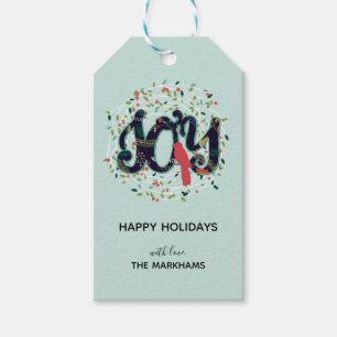 Joyful Joy Christmas holiday gift tag