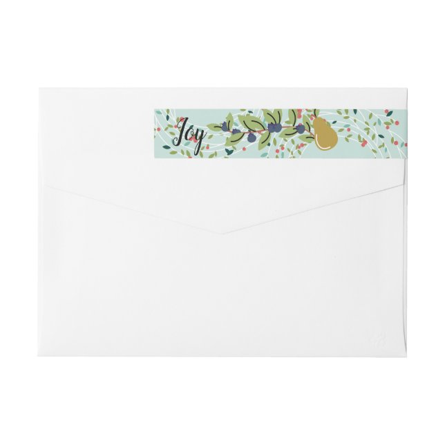 Joyful Joy Holiday Wrap Around Label (Back)