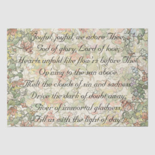 Joyful Joyful Art Nouveau Floral Praise God Tissue Paper