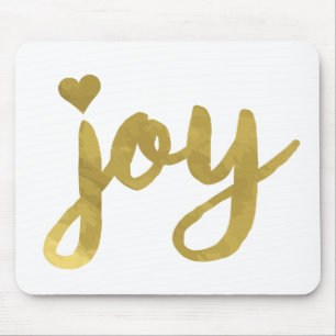 Joyful Joyful I've Got Joy Full of Joy Gold Art Mouse Pad