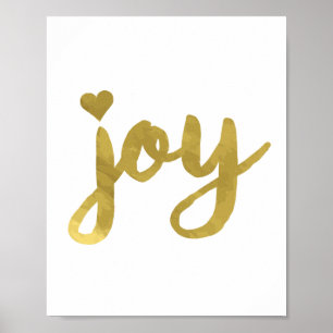 Joyful Joyful I've Got Joy Full of Joy Gold Art Poster