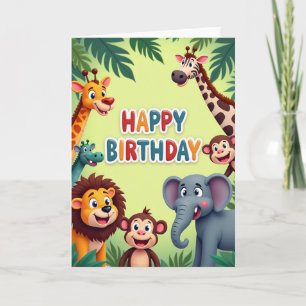 Joyful Jungle Birthday Card