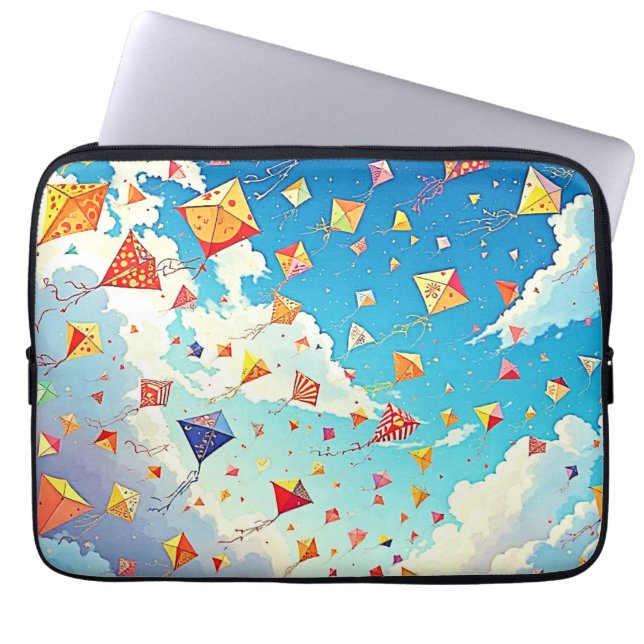 Joyful Kites Soaring High Laptop Sleeve (Front)