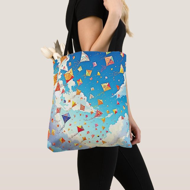 Joyful Kites Soaring High Tote Bag (Close Up)