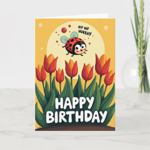 Joyful Ladybug Birthday Card