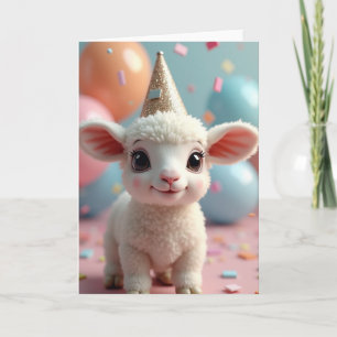 Joyful Lamb Birthday Card