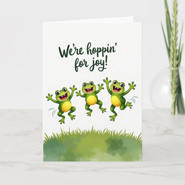 Joyful Leaping Fathers Day Card (Front)