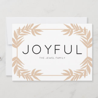 Joyful Leaves Paper Holiday Card