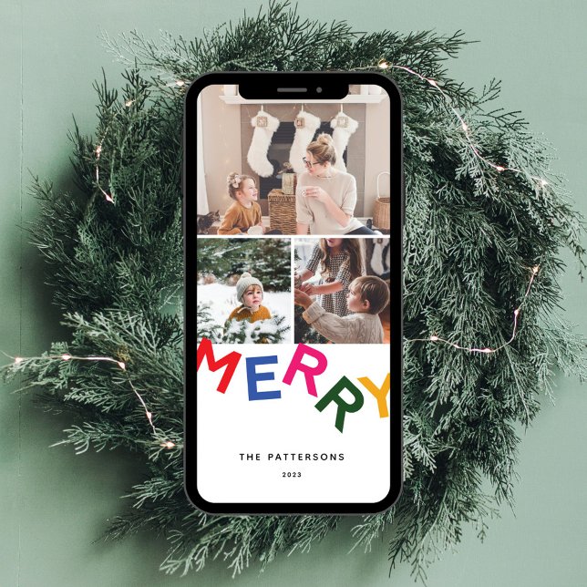 Joyful Lettering Holiday Photo Card (Creator Uploaded)