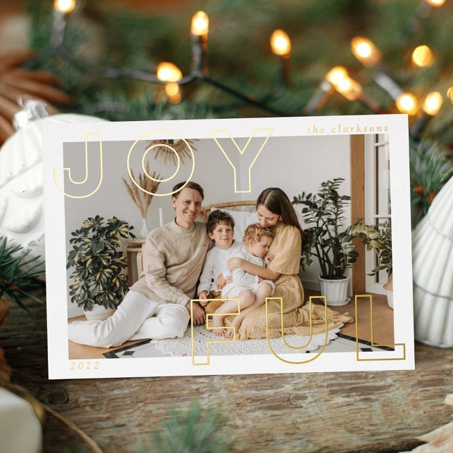 Joyful Letters Foil Holiday Card (Creator Uploaded)