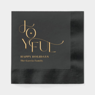 Joyful Life Holiday Party Foil Napkins