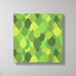 Joyful Lush Leaves - seamless surface pattern. Canvas Print