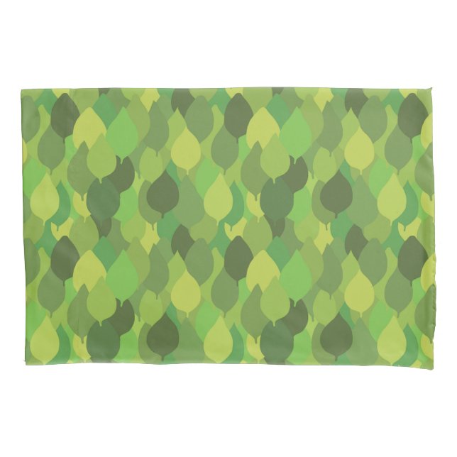 Joyful Lush Leaves - seamless surface pattern.  Pillowcase (Front)
