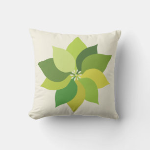 Joyful Lush Leaves.   Throw Pillow