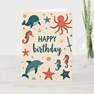 Joyful Marine Birthday Card