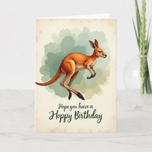 Joyful Marsupial Leaping Card